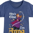 thumbnail image 3 of Disney Frozen 2 - She's Elsa, I'm Anna - Toddler & Youth Girls Short Sleeve Graphic T-Shirt, 3 of 5