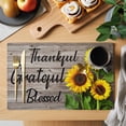 thumbnail image 2 of Placemat Set of 4 Sunflower Farmhouse Placemats for Dining Table Wood Grain Vintage Washable Table Mats for Kitchen and Party Decor Indoor & Outdoor Use, 2 of 8