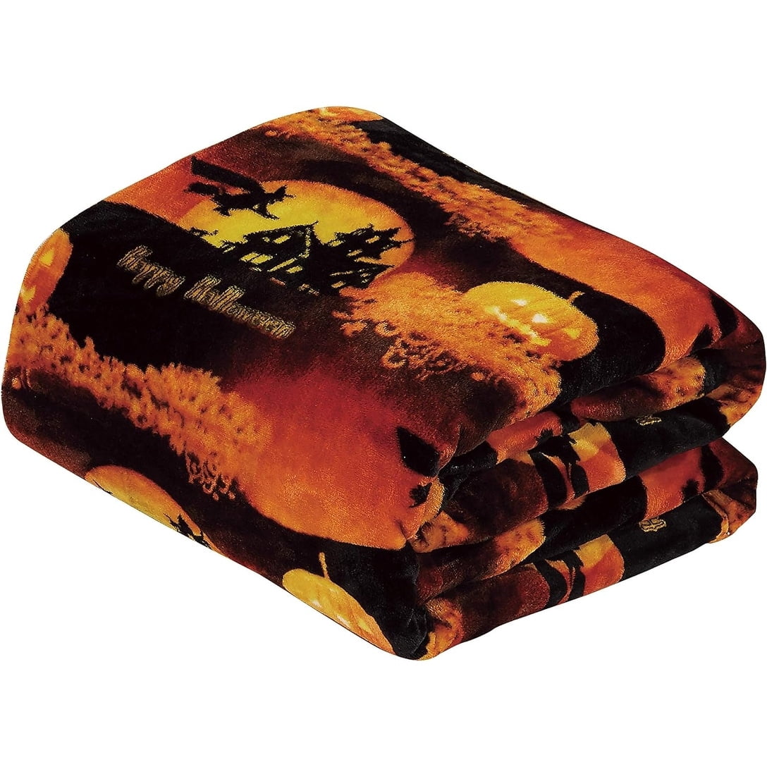 FAITH, HOPE, LOVE HOME DÉCOR Happy Halloween Microplush Throw Blanket (50" x 60") - Dogs in Costumes