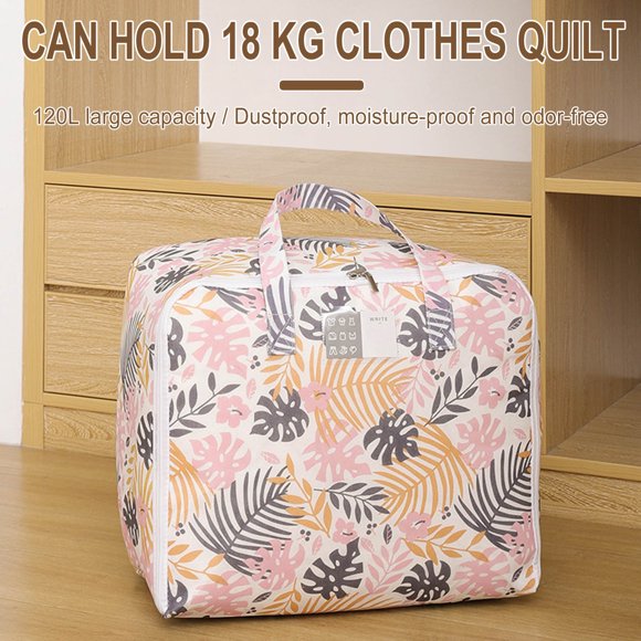 Largecapacity Storage Bag With Handle Largecapacity Storage Bag Foldable Storage Bucket For Quilt Blanket