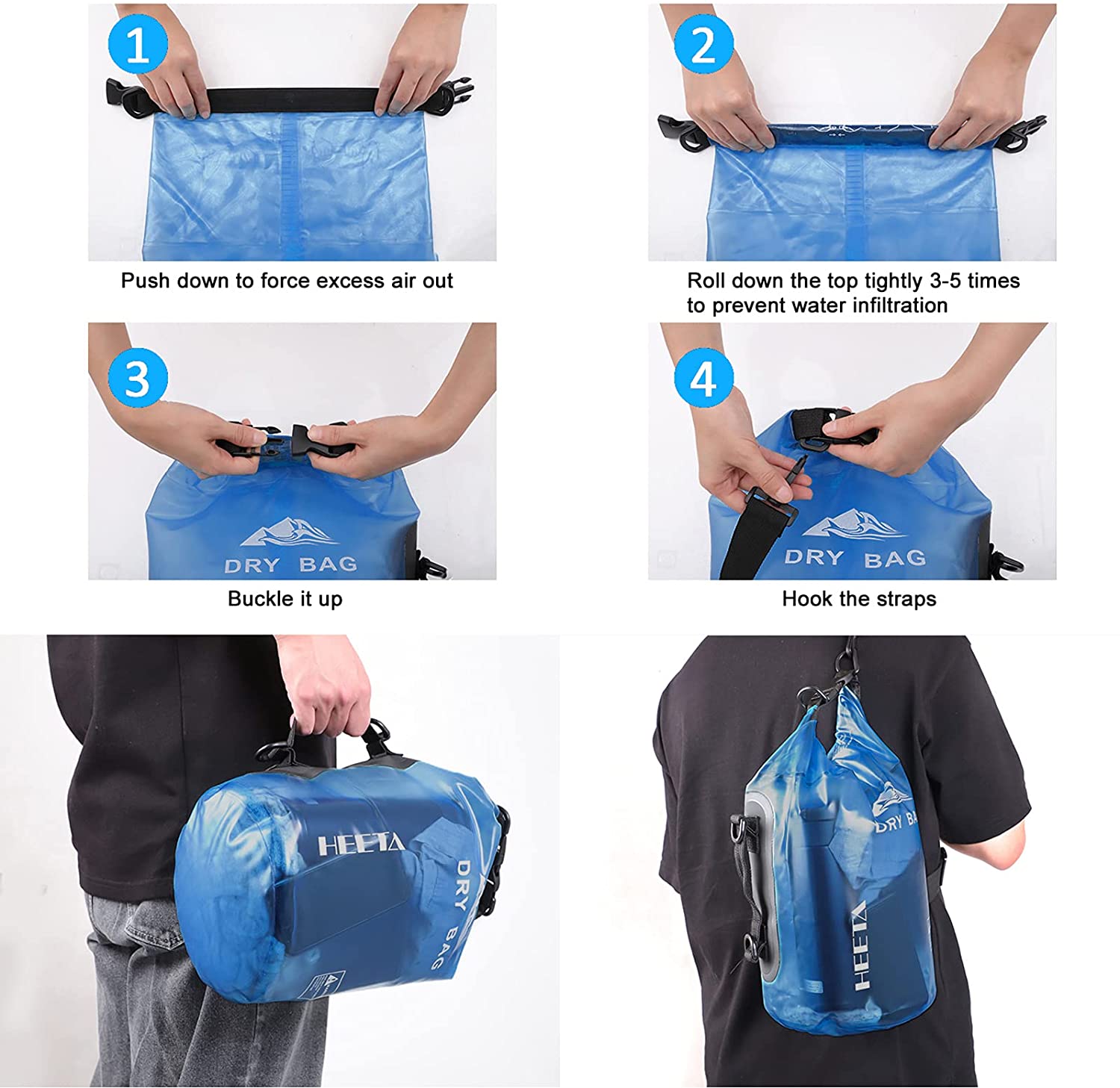 Waterproof Dry Bag for Women Men(Upgraded Version) 5L/10L/20L/30L/40L Roll Top Waterproof Dry Bag For Women Men Upgraded Version 5l 10l  main image 3