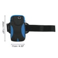 thumbnail image 2 of Unique Bargains 1 Pc Double Layer Phone Holder Arm Bands for Hiking Gym Blue Neoprene, 2 of 4