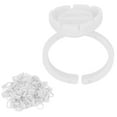thumbnail image 3 of 100 Pcs Anneaux de Colle pour Cils, Tasses de Colle Jetables, Support de Colle pour Cils, Extensions de Cils, Organisateur de Cils Rapide, 3 of 8