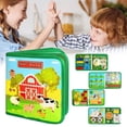 thumbnail image 2 of Livre Occupé par les Animaux – Tableau d'Activités Sensorielles Montessori Livre Silencieux avec Thème pour Garçons et Filles – Tri des Compétences Motrices, 2 of 9