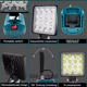 thumbnail image 2 of Luz de trabajo LED multifuncional para camping y pesca nocturna, compatible con baterías de litio Makita, potente y resistente a condiciones climáticas adversas, sin batería incluida., 2 of 6
