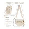 thumbnail image 3 of Riñonera MEISEY Pure Colour para mujer, color beige, resistente al agua, 3 of 6