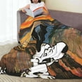 thumbnail image 3 of Manta de franela con diseño artístico de Snoopy, de Peanuts, Charlie Brown y Scream, para dormitorio, camping, divertida colcha, sofá cama, 3 of 4