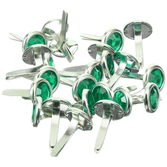 TEHAUX Green Metal Brads for Paper Crafts, Scrapbooking, Card Making and Decorative Projects 100 Pieces