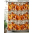 thumbnail image 2 of Fsddascl Fall Shower Curtain Set - 48" x 72" Washable Bathtub Curtain with 12 Hooks, Thanksgiving Pumpkins Maple Leaf Vintage Waterproof Fabric Stall Shower Curtains for Bathroom/Bathtub Décor, 2 of 6