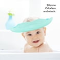 thumbnail image 3 of UrbanEden Kids Washing Hair , Kids Washing Hair Waterproof Silicone Elastic Widen Brim Baby Shower For Toddler Kids Boys Girls Shower Hat To Stop Water In Eyes Dinosaur Blue, 3 of 8