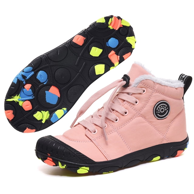 Botas de algodón Moda infantil Senderismo para césped Vacaciones en casa (30) Rosa