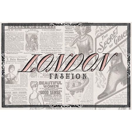 Marmont Hill "London Fashion" by Saturday Evening Post Painting Print on Canvas