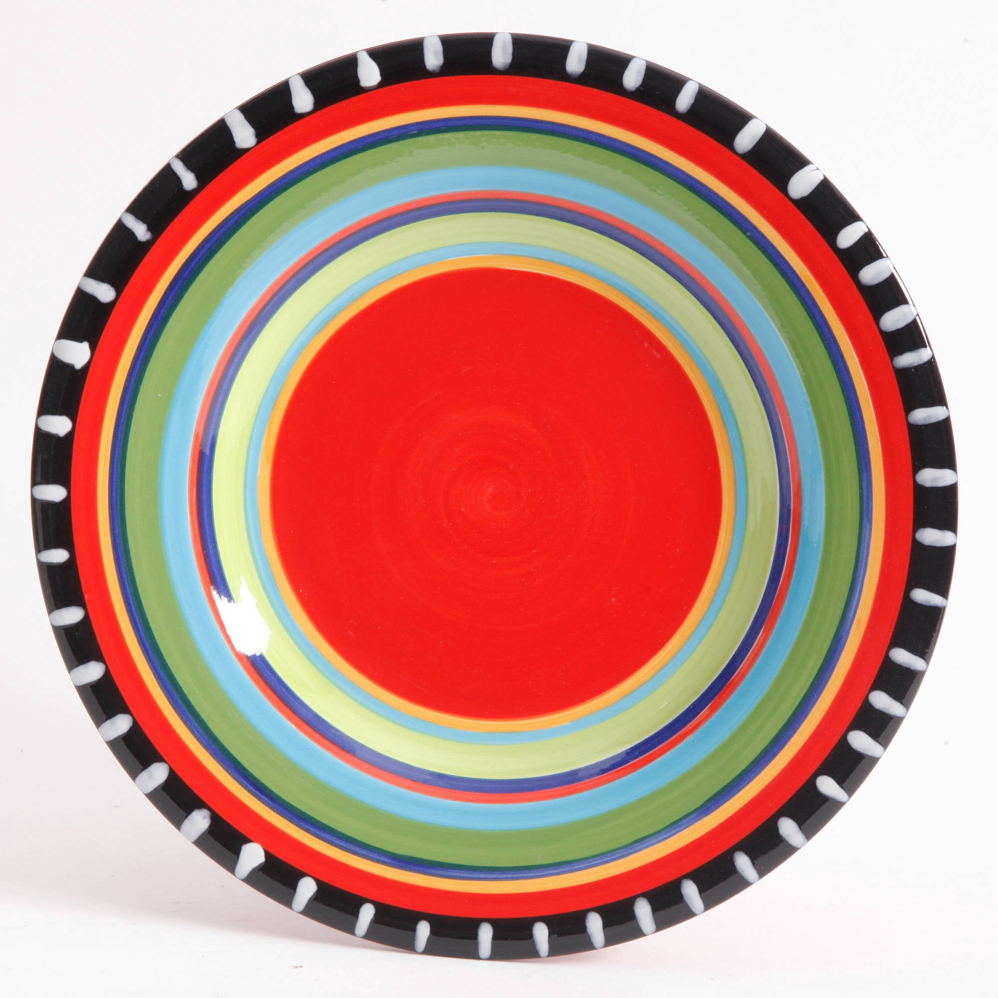 Gibson Elite 16 Piece Multi Color Glaze Dinnerware Set with Plates, Bowls & Mugs