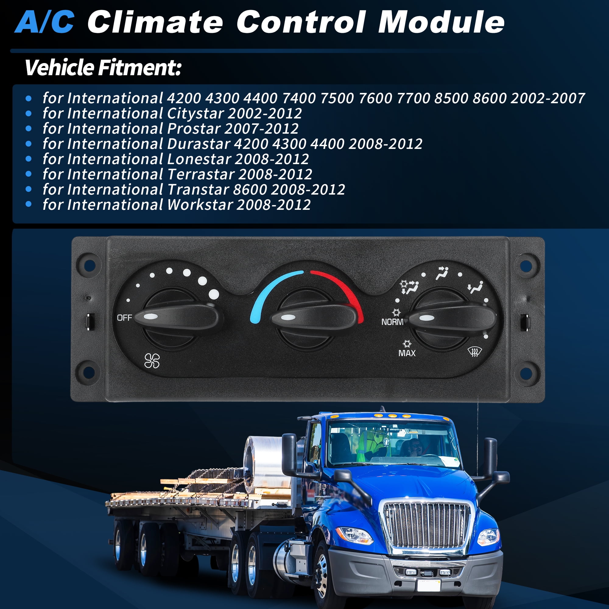 Unique Bargains A/C Climate Control Module Panel for International Vehicles