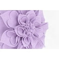 thumbnail image 4 of Fennco Styles Handmade 3D Heart-Shaped Petals Flower Decorative Throw Pillow Cover 16 Inch Round - Lilac Floral Pillow Case for Couch, Home Décor, Bedroom Décor and Holiday, Housewarming Gift, 4 of 8