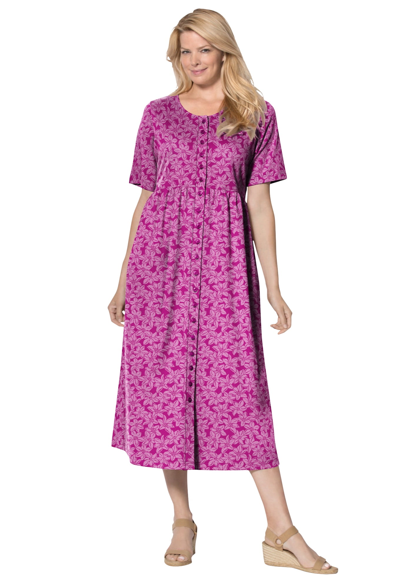 walmart button front dress