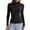 298#Black, variant on Womens Modal Ribbed Long Sleeve Mock Neck Tees Lettuce Trim Fitted Slim Fall Warm Basic Layering Shirts Yellow L