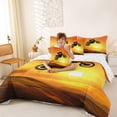 thumbnail image 3 of Castle Fairy Silhouette Style Motocross Rider Bedding Comforter Set 7-Piece for Teens, Sunset Desert Art King Bedding Sets for Bedroom, Warm Orange, 3 of 7
