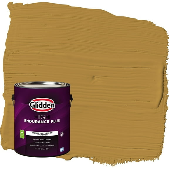 Glidden HEP Butterscotch Ripple / Yellow Eggshell Interior Paint with Primer, 1 Gallon