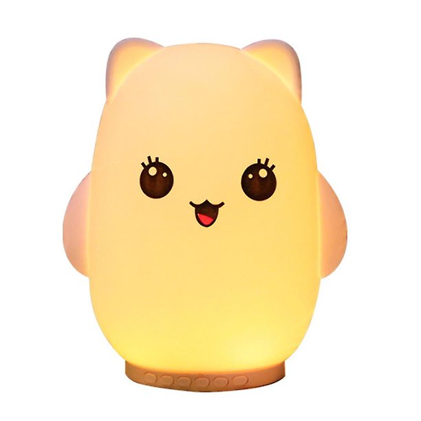 Luces nocturnas para habitación de niños, linda lámpara de silicona con luz nocturna para niños y niñas, luz nocturna portátil para guardería, recargable por USB, decoración de hab