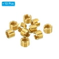thumbnail image 3 of Uxcell Brass Threaded Repair Insert Nut, 10 Pcs M8x1.25 to M6x1 Thread Sleeve Reducing Nut Screw Reducer 6mm, 3 of 6