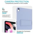 thumbnail image 4 of Case for iPad Air 4th 2020 / Air 5th 2022 / Air 11" 2024 / Air 11" 2025, Soft TPU Back Cover with Adjustable Kickstand Kids-Friendly Scratch-Resistant Anti-Fingerprint Drop Protective, Lightpurple, 4 of 7