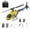 Blue & Yellow 3 batteries, variant on RC ERA A60 RC Helicopter 6CH 6G Mode 1/42 Single Rotor Aircraft with Altitude Hold, Optical Flow Option, Low Voltage Alert, One Key Takeoff Landing for Adults & Beginners, RTF - 1 battery