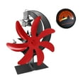 thumbnail image 2 of Ventilador de chimenea Gloria alimentado por calor 7 paletas rojo, 2 of 9