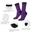 thumbnail image 3 of Logiee Purple Mardi Gras Print Adult Socks for Men & Women,Calf Socks, Ankle Socks,Boots Socks,Breathable Casual Sock,Unisex Crew Socks, 3 of 6