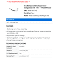 thumbnail image 2 of A/C Discharge Hose - Compatible with 1987 - 1992 BMW 325i 1988 1989 1990 1991, 2 of 2