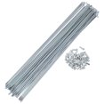 thumbnail image 1 of Ofertas Únicas 36 Conjunto de Radios de Bicicleta 13G Radios de Rueda de Bicicleta 13G Acero Carbono Galvanizado Tono Plateado-289mm, 1 of 7