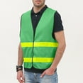 thumbnail image 2 of UVEASISHA High Visibility Vest for Men Reflective Safety Vests Outdoor Sleeveless Quick Dry Work Jackets Lightweight Cycling Waistcoat Army Green Free Size, 2 of 10