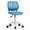 Blue, variant on Giantex Swivel Office Desk Chair, Small Armless Task Chair with Hollow-out Back, Upholstered Mesh Seat, Sturdy Construction, Height Adjustable Computer Chair for Study