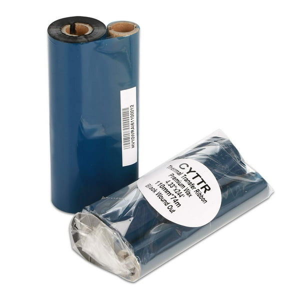 Cinta de transferencia térmica CYTTR, 110 mm x 74 m, cera reforzada con resina