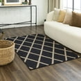thumbnail image 3 of Mohawk Home - Tapis touffeté en polyester à losanges Lewis, noir/havane, 3 of 8
