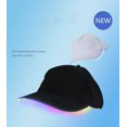 thumbnail image 4 of Sombrero de béisbol luminoso LED para hombre y mujer, gorra de béisbol con visera, Color sólido, para fiesta de navidad, 4 of 4