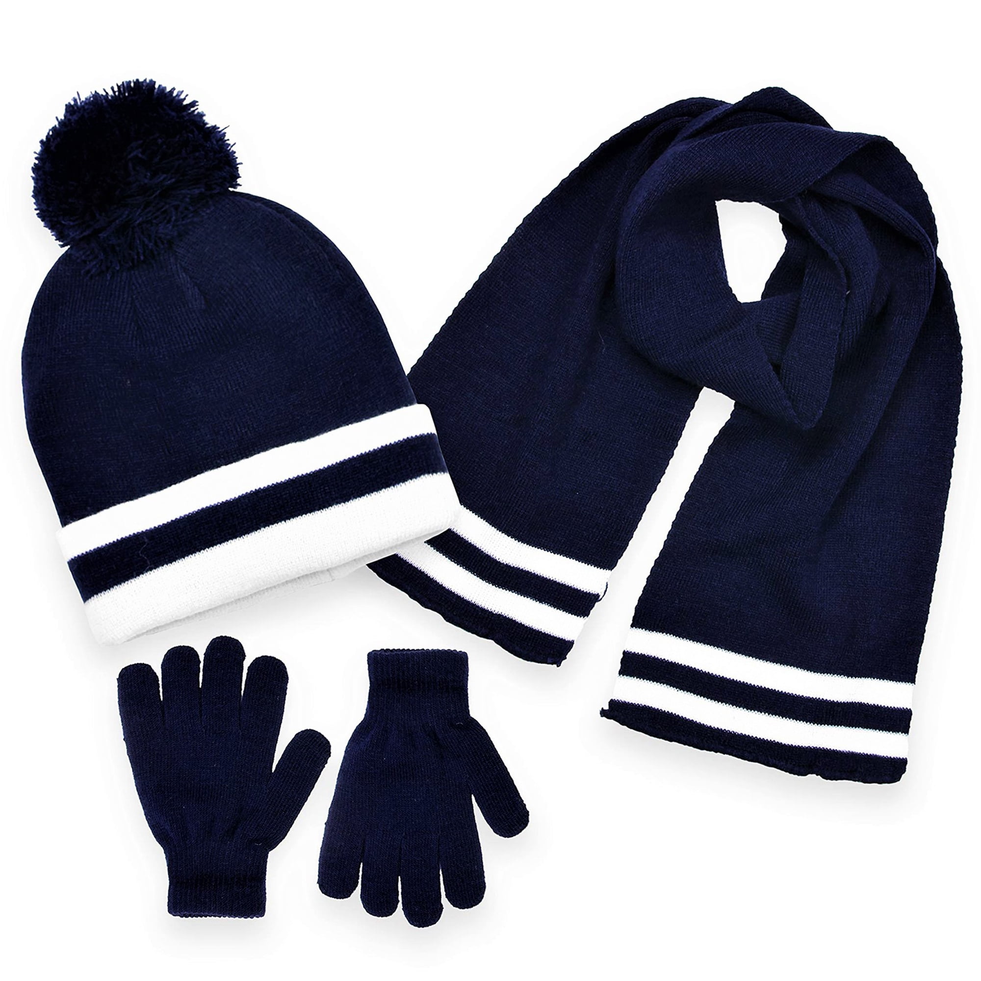 Polarwear Boys Hat,Scarf & Glove Set-Kids Cold Weather Winter Accessories-Childrens 3 Pc Beanie Set-Big Boys Hat Scarves Sets Walmart.com
