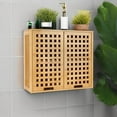 thumbnail image 5 of Bathroom Wall Cabinet Wall Mounted Organizer, Medicine Cabinet, Over The Toilet Storage, Bamboo Medicine Cabinets with Doors and Shelves, Wall Storage for Bathroom Kitchen Living Room, 5 of 8