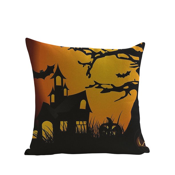 Cateissary Funda de cojín decorativa cuadrada Happy Halloween para sofá y casa Decoración del hogar No.06 Cateissary JJ8527-06