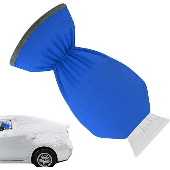 Windshield Scraper Mitten - Snow Remover Shovel, Windproof Ice Tool for Winter Cars, Automotive Accessory, Garage Home Use with Ergonomic Grip, SUV Truck RV Sedan for Quick Ice Removal(Blue)(XX)