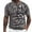 Grey, variant on Men's Solid Color Knitted Pineapple Jacquard Texture Men Casual Loose Comfortable Button Open Neck Short Sleeved T Shirt,XXL