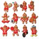 thumbnail image 1 of Mini árbol de Navidad colgantes adornos de dibujos animados hombre árboles de Navidad figuras colgantes juguetes decoración artesanal, C 12 piezas Guardurnaity HA008986-01, 1 of 6