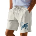thumbnail image 3 of XINPING Board Shorts Men's Long Lightweight Tropical Print Quick-Dry Pool Swimming Trunks with Pockets Upf 50+ Sun Protection Summer Swimwear, 3 of 5