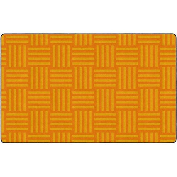 Flagship Carpets FE386-44A 7 ft. 6 x 12 Hashtag Tone on Tone Rug, Orange - Rectangle