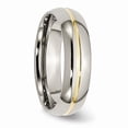 thumbnail image 4 of Titanium Yellow IP-plated Grooved 6mm Polished Band Size: 7; for Adults and Teens; for Women and Men, 4 of 6