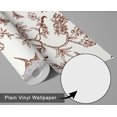 thumbnail image 6 of S4sassy Self Adhesive Wallpaper, Botanical Bird and Blossom Wallpaper, Brown Removable DIY Vinyl Wall Covering, Peel and Stick Contact Paper for Entryway accent Wall, Easy Home Decor (25"x240"), 6 of 9