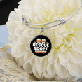 thumbnail image 4 of Rescue Adopt Paw Cat Bracelet Stainless Steel or 18k Gold Circle Bangle, 4 of 7