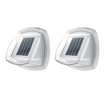 

2Pack Solar Fence Lights Outdoor Waterproof 8 LEDs Wall Lights A