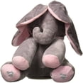 thumbnail image 4 of Interactive Animated Singing & Peek-A-Boo Plush Elephant Stuffed Animal with Floppy Ears, Engaging Musical Baby Toy - Easter Gift for Kids,Pink Gift for Fans, 4 of 5