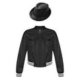 thumbnail image 3 of MSemis Boys Girls Sequins Jacket with Hat Lightweight Flight Jacket, 3 of 4